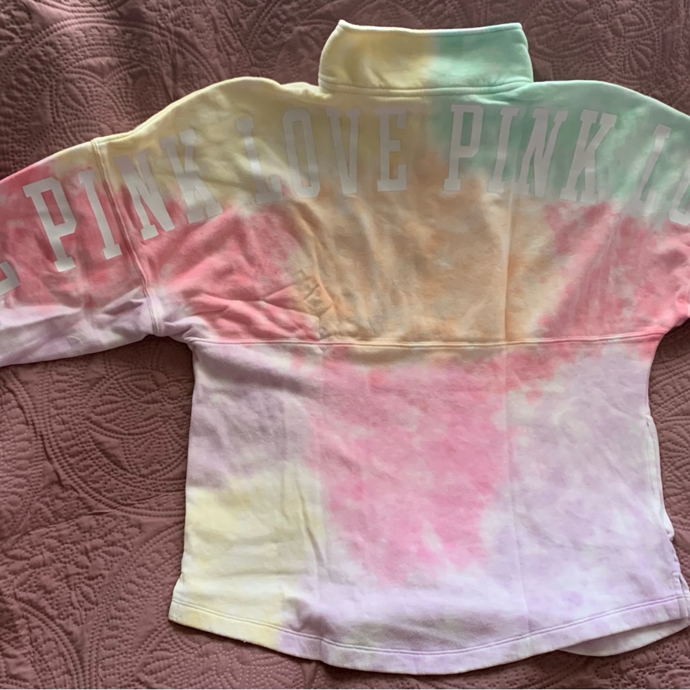 ❤️❤️Sold on eBay❤️❤️ VS Pink S Freya Tie Dye 1/4 Zip Sweatshirt & Joggers - Picture 3 of 16